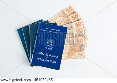 Brazilian Document Work And Social Security (carteira De Trabalho E Previdencia Social) With Brazili