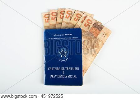 Brazilian Document Work And Social Security (carteira De Trabalho E Previdencia Social) With Brazili