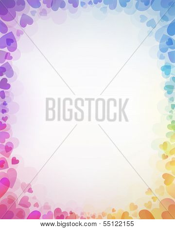 Background From Colored Hearts
