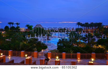 Egypt, Taba, Intercontinental Taba Heights Resort 5 *. Evening View