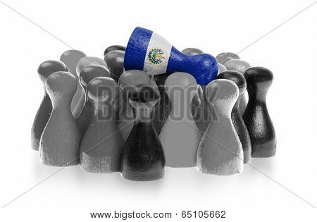 One Unique Pawn On Top Of Common Pawns
