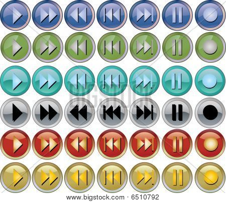 Gekleurde muziek knoppen