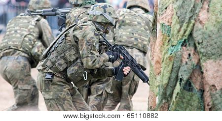Wroclaw, Poland - May 10. 2014 Soldier On Military Show On May 10, 2014 In Worclaw, Poland