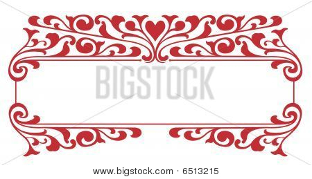 Victoriaanse hart naamplaatje