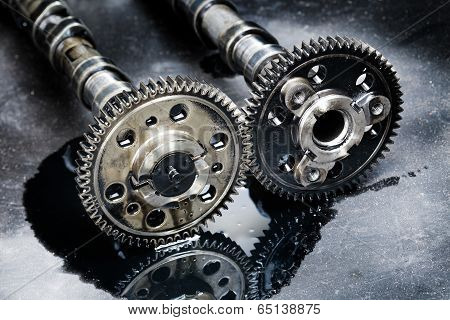 cam shaft of a turbo diesel engine