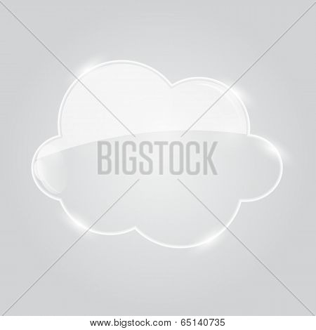 Vector Illustration of Glass  Cloud Icon