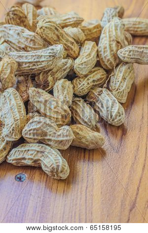 Peanuts on the ground in my kitchen room.