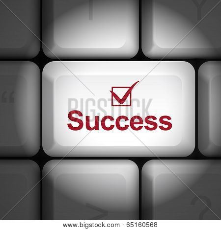 Success Concept With Computer Keyboard