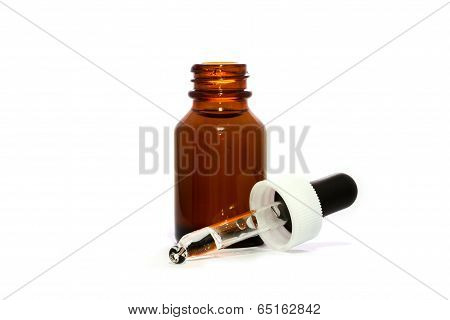 Amber bottle with dropper
