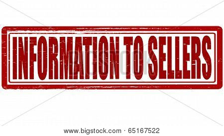 Stamp with text information to seller inside vector illustration