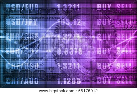 Investment Portfolio Art as a Abstract Background