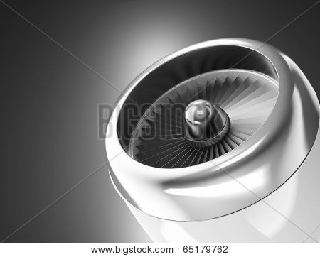 Front View Of A Jet Engine
