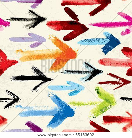Pattern Of Painted Arrows Pointing Right