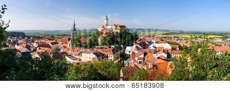 Panorama Of Historical Town Mikulov - Czech Republic