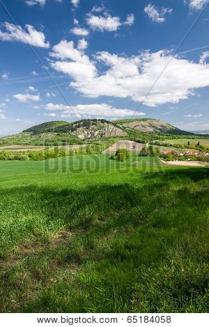 Spring Countryside With Blue Sky And Clouds - Palava Hills, Czech Republic