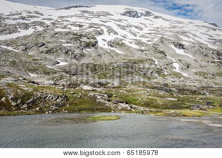 Mountain Scenery In Jotunheimen National Park In Norway