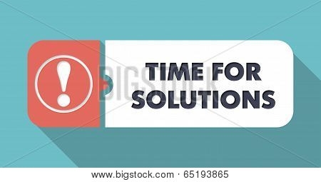 Time For Solutions on Blue in Flat Design.