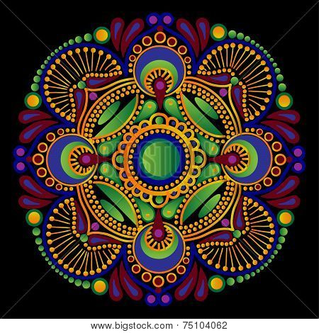 lilac-green mandala