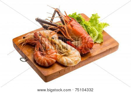 Giant Freshwater Prawn And King Prawns