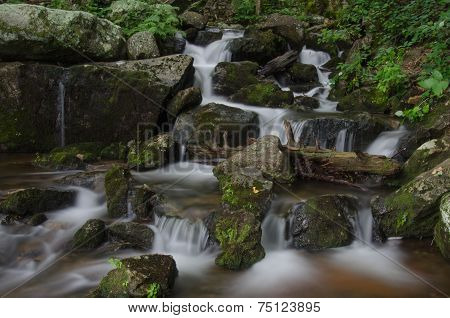 Small Cascade In Crabtree Falls Basin