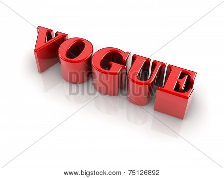 3D Text Vogue