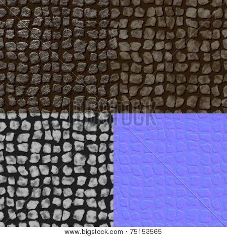 Pavement Seamless Generated Texture (Diffuse, Bump, Normal)