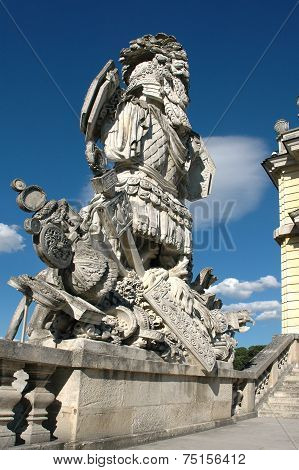 Statue in the garden at the Gloriette in Schonbrunn