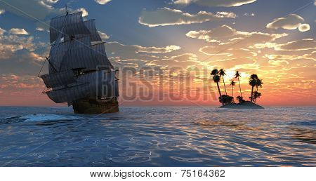 Sailing And Sunset