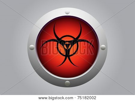 Biohazard Dark red button