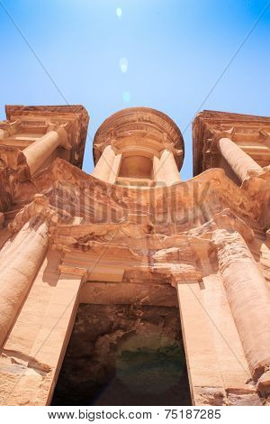 Ancient temple in Petra, Jordan