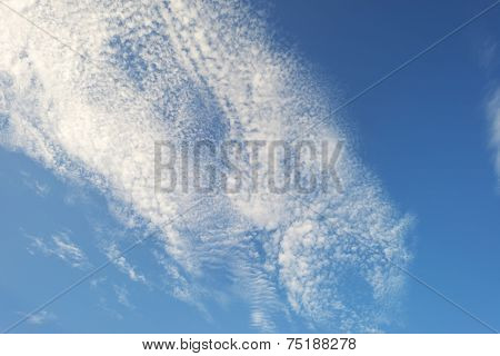 Cirrocumulus cloud in a blue sky