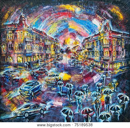 Graphic Picture Of The Oil City Of Night