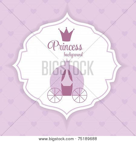Princess Crown  Background Vector Illustration.