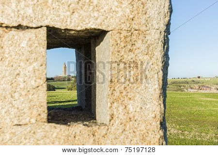 Menhirs Park In A Coruna, Galicia, Spain
