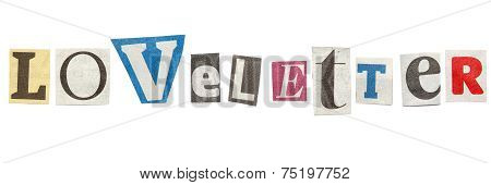 Loveletter, Cutout Newspaper Letters