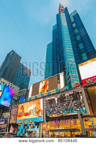 New York - DECEMBER 22, 2013: Times Square on December 22 in USA, New York. Times Square is the most popular tourist spot in New York