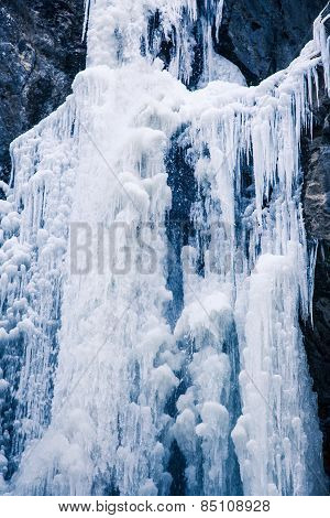 Frozen waterfall