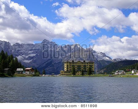 Panorama della Val Pusteria, Dolomiti, Italia