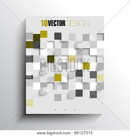 overlapping rumbled checkered squares geometric elements business background eps10 vector 