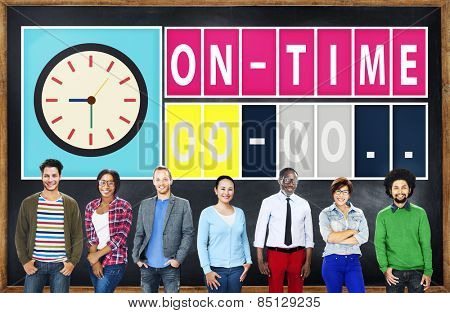 On Time Punctual Efficiency Organization Management Concept