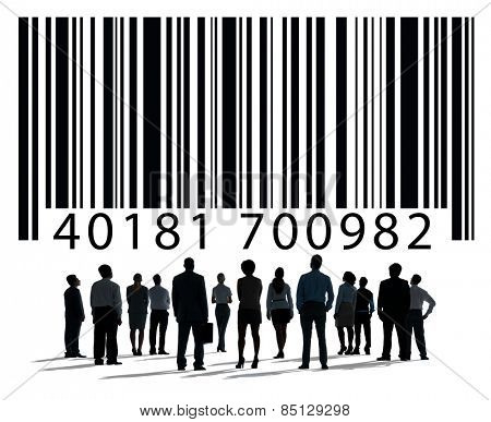 Bar Code Identity Marketing Data Encryption Concept