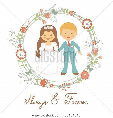 Cute wedding couple