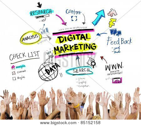 Digital Marketing Branding Strategy Online Media Concept