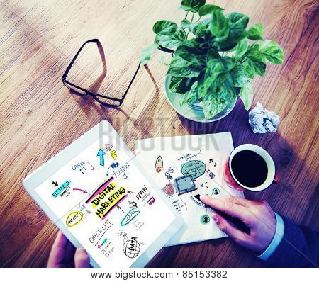 Digital Marketing Branding Strategy Online Media Concept