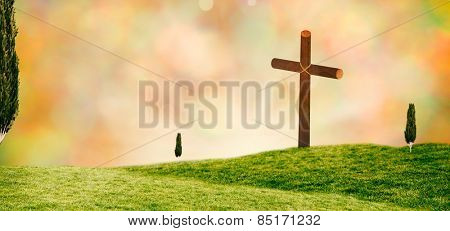 Cross against sky