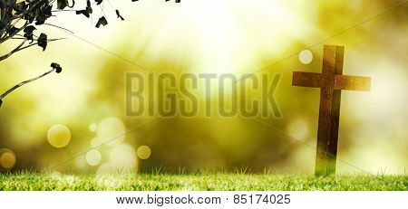 Cross against sky