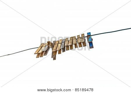 Old Clothespin Under Blue Sky I