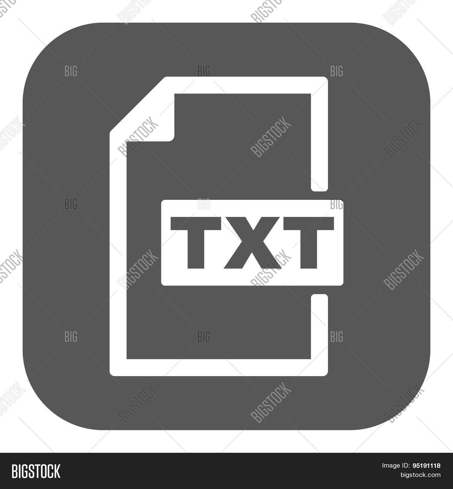 Txt Icon. Text File Vector & Photo (Free Trial) | Bigstock