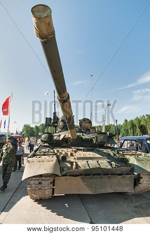 Modernized tank T-80. Russia