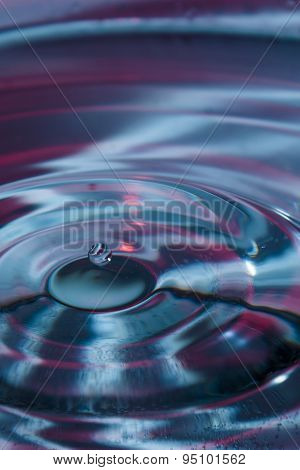 Blue and magenta water drop